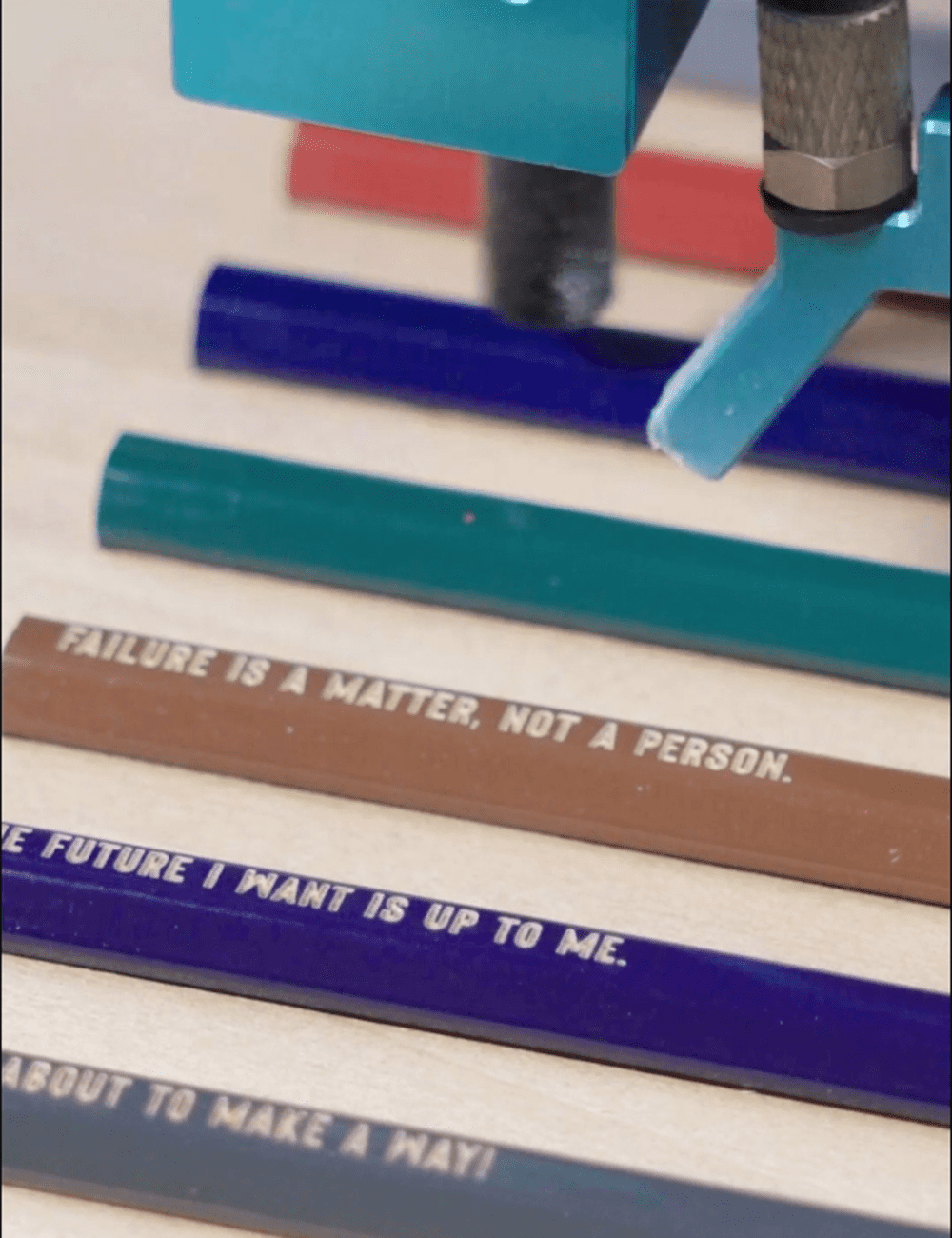 Lasergravierte individuelle Bleistifte